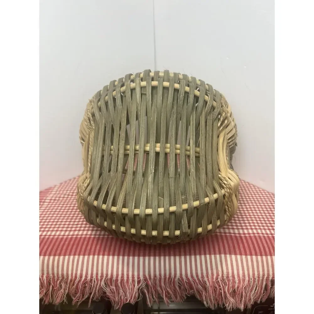 Handmade Vera Oxendine Basket Charleston SC Split Reed Folk Art Primitive